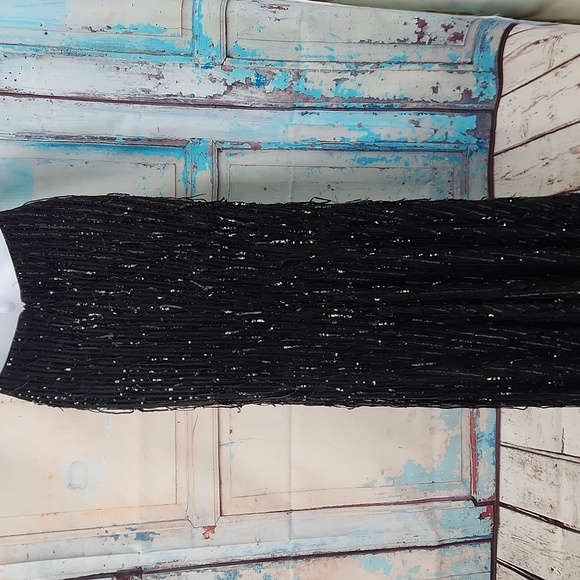 LA FEMME Maxi Sequin Cutout Open Back Dress 28609 - Picture 4 of 10